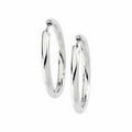 Sterling Silver 38.75 mm Hinged Earring